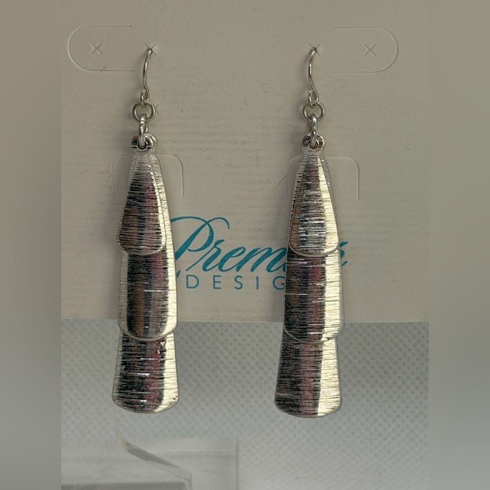 3For$20 Premier Designs Silver Textured Earrings